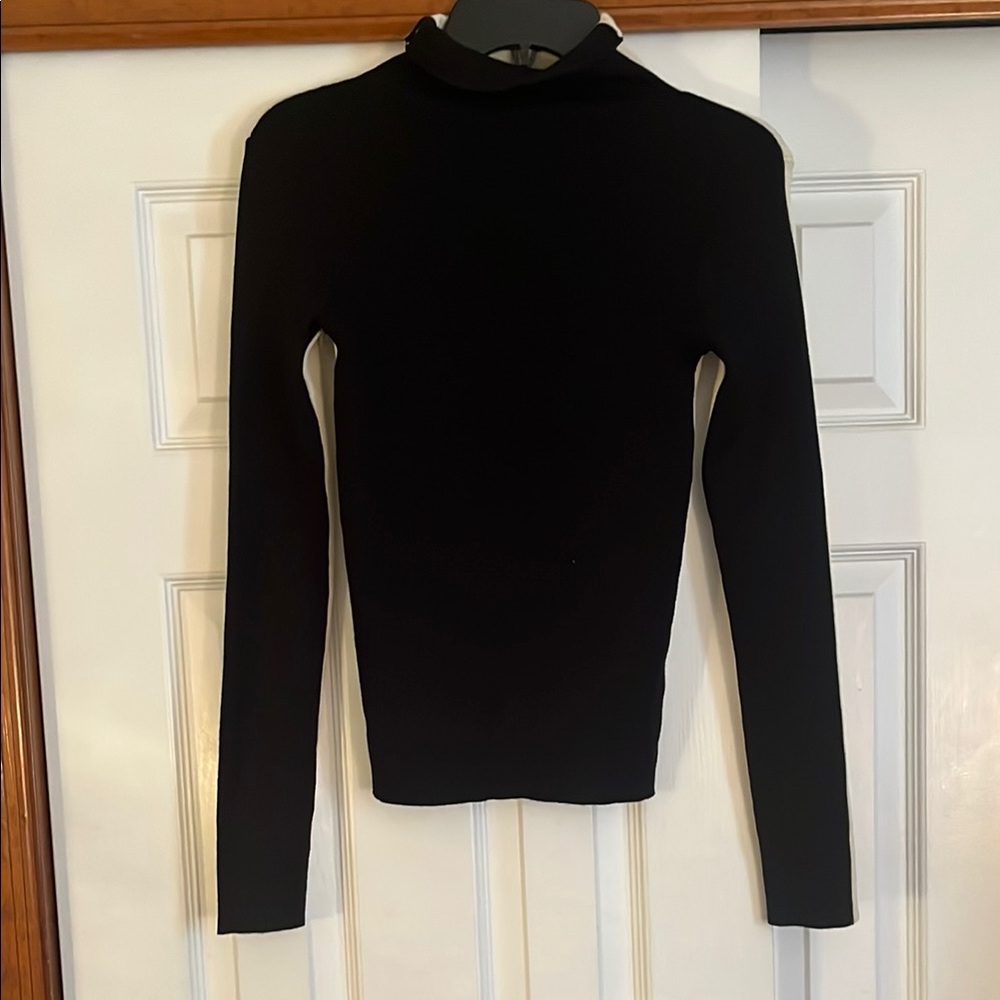 Black Turtleneck Women's Top